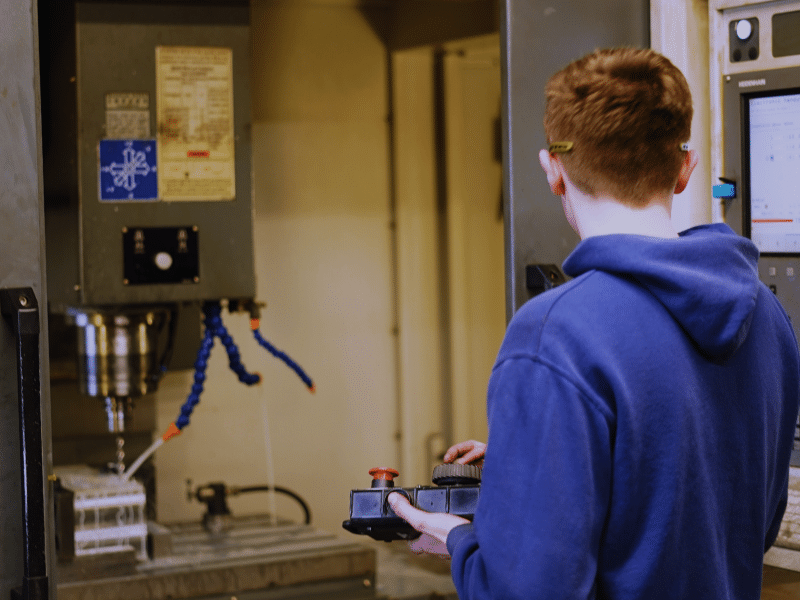 Precision CNC milled components at Metamex Engineering